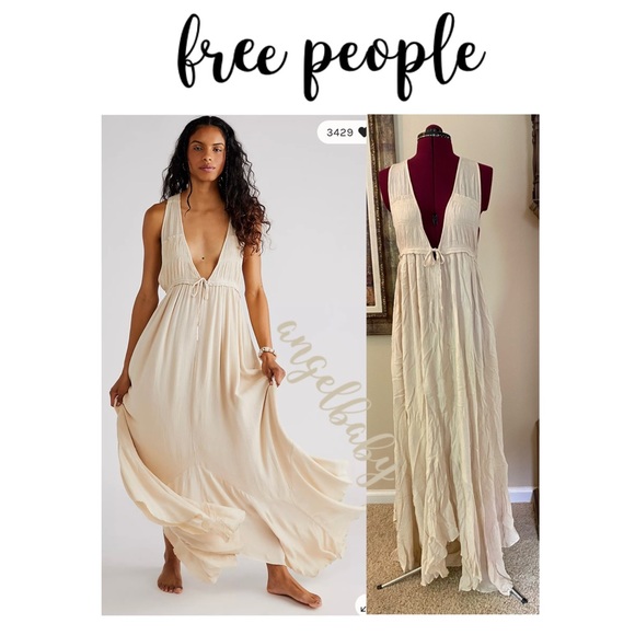Free People Show Stopper Midi Dress in Neutral!